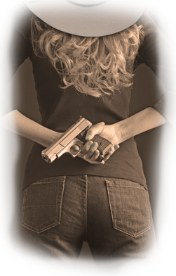 Izzy and her pretty little Glock
